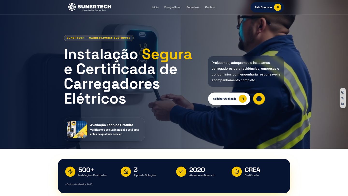 Prévia do site Sunertech Engenharia