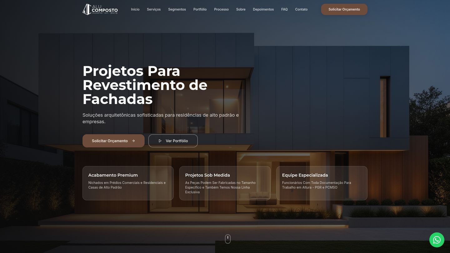Prévia do site ACM Alumínio Composto